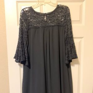 Women’s lace and silk like dress.